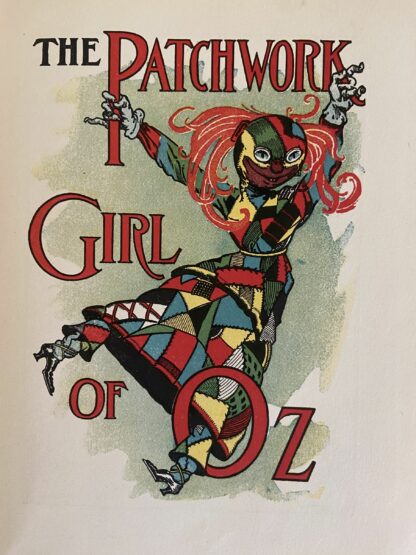 Vintage PATCHWORK GIRL OF OZ Book 1922 L Frank Baum Book Green Cover - Image 7