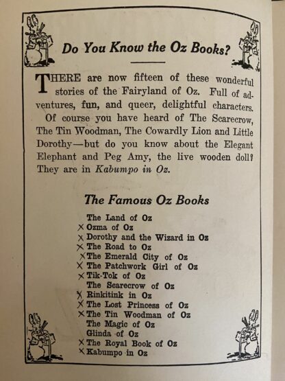 Vintage PATCHWORK GIRL OF OZ Book 1922 L Frank Baum Book Green Cover - Image 6