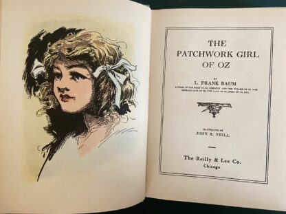 Vintage PATCHWORK GIRL OF OZ Book 1922 L Frank Baum Book Green Cover - Image 5