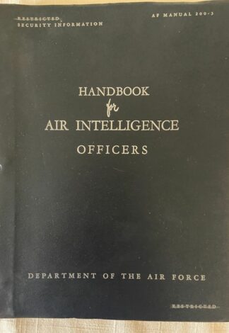 Handbook of Air Intelligence 1953 1954 Manual 200-3