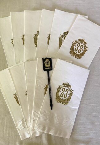 Disneyland Club 33 Napkins and Swizzle Stick New Orleans Square