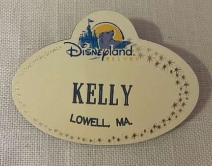 3 Vintage Disneyland Cast Members NameTag Badges (Kelly), Resort, Tinkerbell Light Magic, Mickey - Image 4
