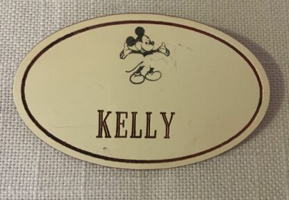 3 Vintage Disneyland Cast Members NameTag Badges (Kelly), Resort, Tinkerbell Light Magic, Mickey - Image 6