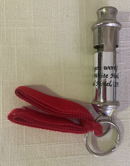 Disney Hotel Whistle While you Work Snow White Keychain 1991