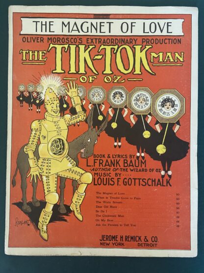 Tik Tok Man of Oz Sheet Music The Magnet of Love 1913