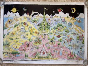Dick Martin Wonderful World of Oz Map Poster 1988