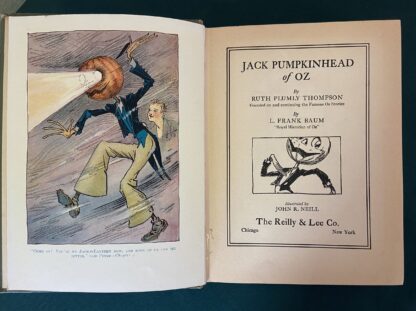 JACK PUMPKINHEAD OF OZ 1st Edn Book 12 Color Plates 1929 Ruth Plumly Thompson - Image 3