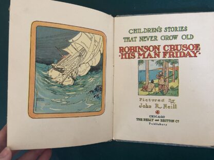 Robinson Crusoe John R Neill Oz Reilly & Britton 1908 Children's Stories that Never Grow Old Book - Image 4