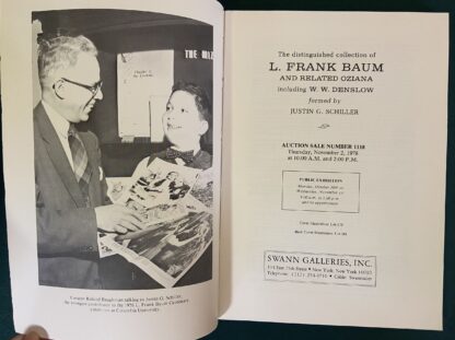 Swann/Schiller 1978 Auction Catalog L Frank Baum Denslow Neill Oziana Wizard of Oz - Image 2