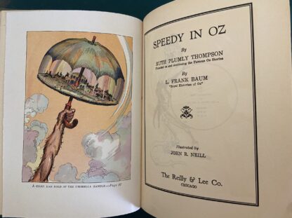 Vintage SPEEDY IN OZ Book Ruth Plumly Thompson 1st/1st 1934 12 Color Plates - Image 6