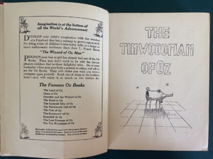 TIN WOODMAN OF OZ 1st Edn 1918 Reilly and Britton Book L Frank Baum, John R Neill - Image 5