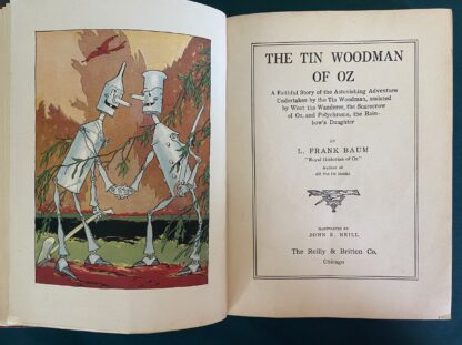 TIN WOODMAN OF OZ 1st Edn 1918 Reilly and Britton Book L Frank Baum, John R Neill - Image 6