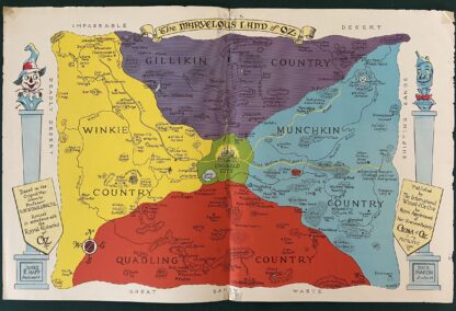 1972 MARVELOUS LAND & MAGICAL WIZARD OF OZ 2 Oz Club MAPS with Explanatory Info - Image 2