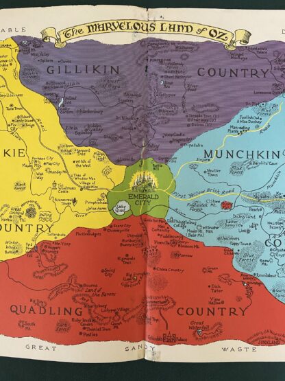 1972 MARVELOUS LAND & MAGICAL WIZARD OF OZ 2 Oz Club MAPS with Explanatory Info - Image 3