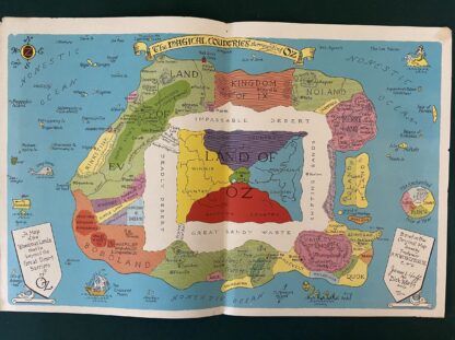 1972 MARVELOUS LAND & MAGICAL WIZARD OF OZ 2 Oz Club MAPS with Explanatory Info - Image 4
