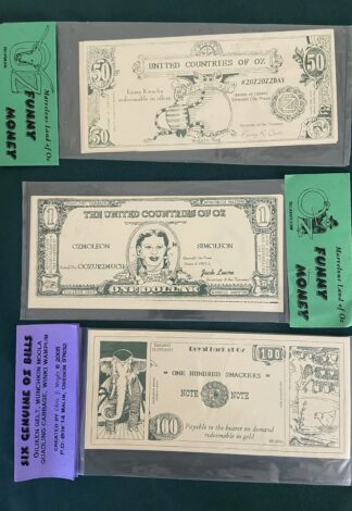 Wizard of Oz Dollars Funny Money