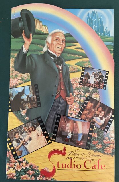 Wizard of Oz Studio Cafe Menu Signed Baum