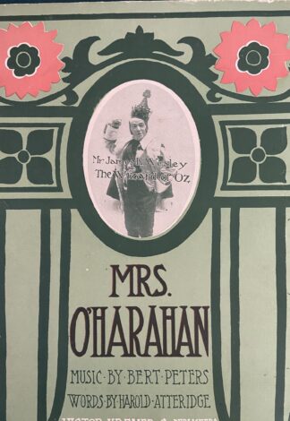 Sheet Music Wizard of Oz Mrs. O'Harahan James Wesley 1905