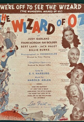 Sheet Music Off to See the Wizard MGM 1939 Leo Fiest Jitterbug