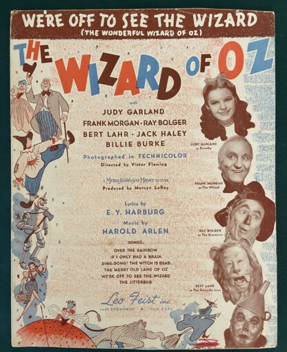 Sheet Music Off to See the Wizard MGM 1939 Leo Fiest Jitterbug