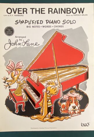 Sheet Music Over the Rainbow John Lane Cartoon Dog Cover