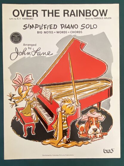 Sheet Music Over the Rainbow John Lane Cartoon Dog Cover