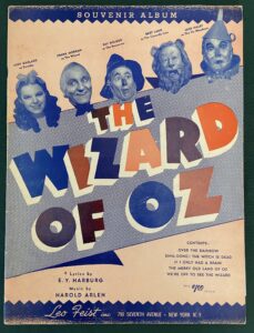 Sheet Music Wizard of Oz MGM Movie Souvenir Album 1939