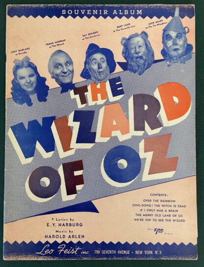 Sheet Music Wizard of Oz MGM Movie Souvenir Album 1939