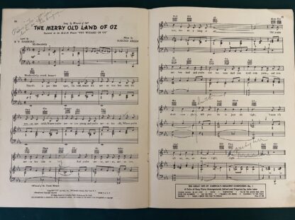 Wizard of Oz 1940s SOUVENIR ALBUM Sheet Music Feist MGM Movie Stills - Image 4