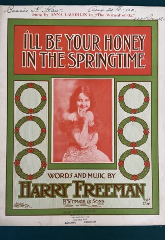 Sheet Music Wizard of Oz I'll be your honey in Springtime1
