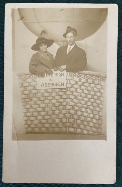 Sold: Wizard of Oz Flying High in Aberdeen, South Dakota Real Photo Postcard RPPC - Image 2