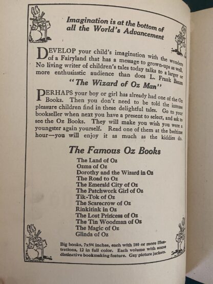 Glinda of Oz 1st Edition Book, 12 Color Plates, L Frank Baum Wizard of Oz - Image 4