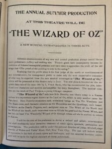 The Wizard of Oz Stageplay Ad 1902 Grand Theatre Chicago