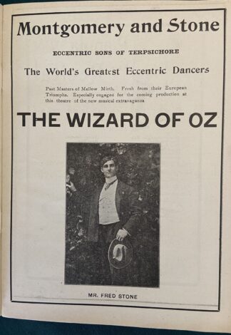 Wizard of Oz Program 1902 Grand Theatre Stageplay