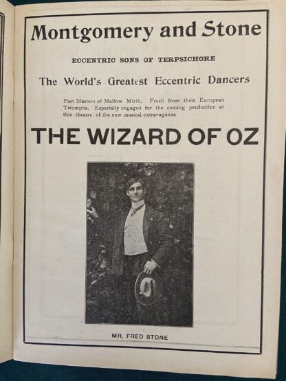 Wizard of Oz Program 1902 Grand Theatre Stageplay