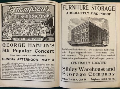 Original April 1902 Wizard of Oz StagePlay 3 Ads in Grand Opera House Program - Image 4