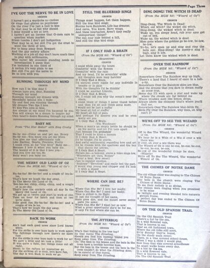 Song Hits Leader 1939 Wizard of Oz Music Lyrics Including Jitterbug - Image 2