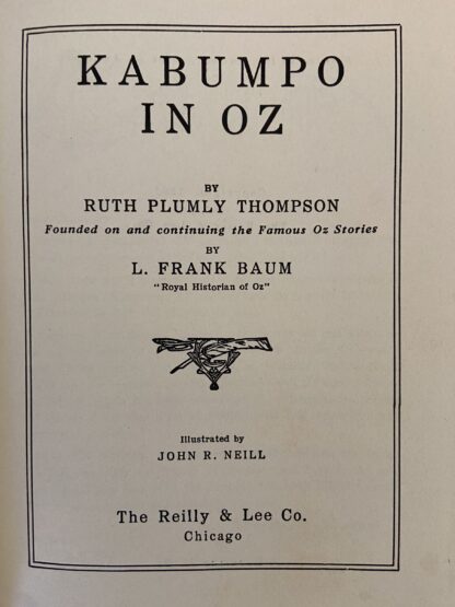 KABUMPO IN OZ Book DICK MARTIN Dust Jacket Ruth Plumly Thompson - Image 3