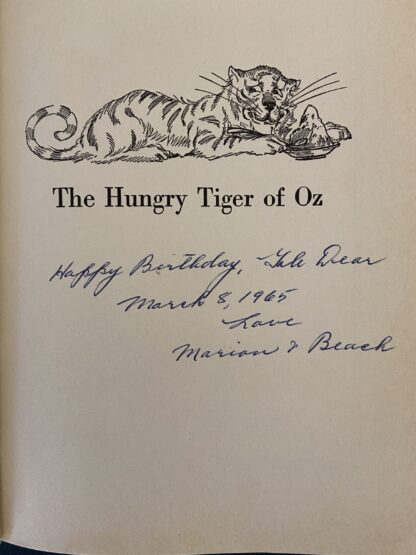 Vintage HUNGRY TIGER OF OZ ROYCRAFT Dust Jacket Book Ruth Plumly Thompson, Fair - Image 7