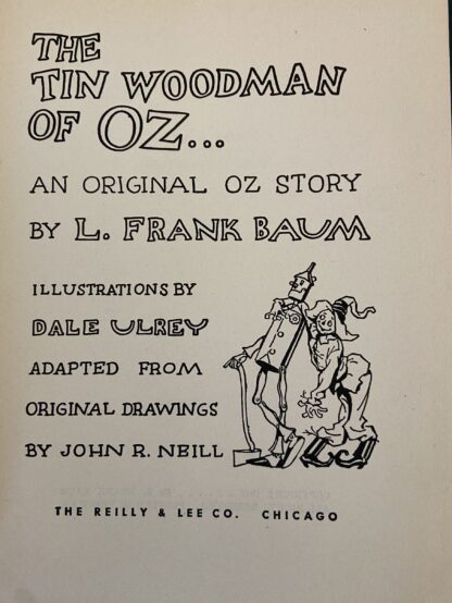 TIN WOODMAN OF OZ Book Roycraft Dust Jacket,  L Frank Baum, Dale Ulrey Art - Image 3