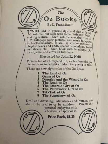 SCARECROW OF OZ 1915 1st Edition/1st Print Book L Frank Baum 12 Color Plates - Image 12