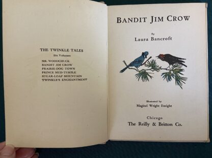 BANDIT JIM CROW w/ Dust Jacket, L Frank Baum (Oz) Laura Bancroft Twinkle Tales Book - Image 7
