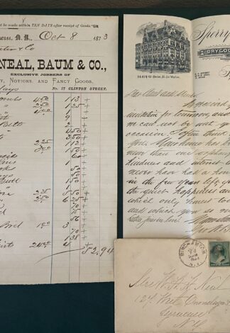 1800s L Frank Baum Family Ephemera Letterhead