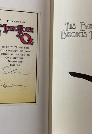 Living House of Oz Book Signed Limited 1st Edition Eric Shanower Wizard of Oz Map