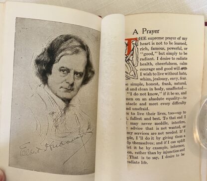 LOVE LIFE & WORK Dard Hunter Design 1906 Roycroft Suede Book by Elbert Hubbard - Image 5