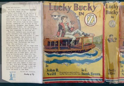 LUCKY BUCKY IN OZ 1st Edition Book War Bonds Dust Jacket John R. Neill 1942 - Image 3