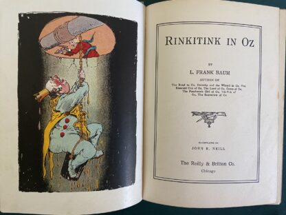 RINKITINK IN OZ 1st Edition/1st Print 1916 Reilly & Britton 12 Color Plates, L Frank Baum - Image 4