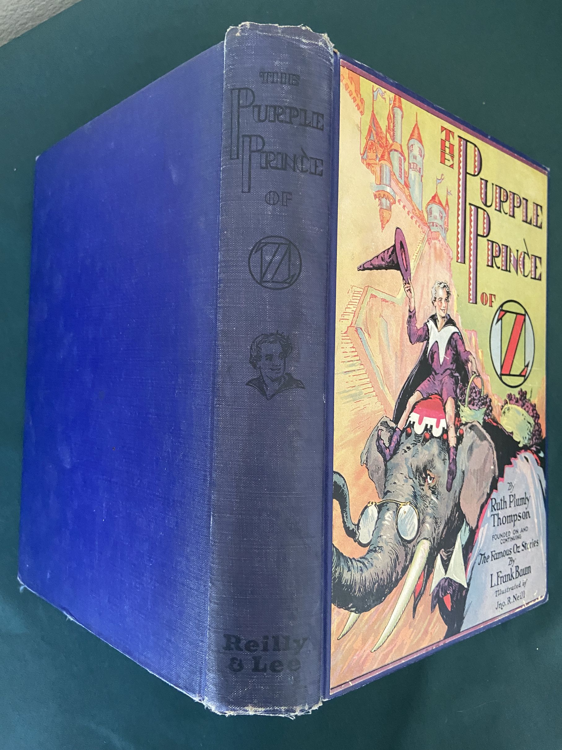 Sold: PURPLE PRINCE OF OZ 1932 Ruth Plumly Thompson 1st Edn Book 12 Color Plates + Later DJ - Image 2