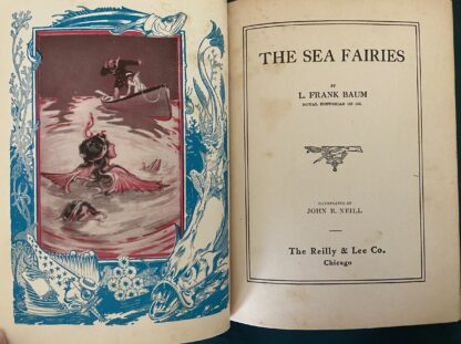 The SEA FAIRIES 1930s Color Frontis with Dust Jacket L Frank Baum Wizard of Oz Book - Image 6