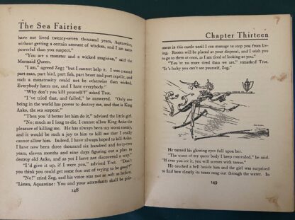 The SEA FAIRIES 1930s Color Frontis with Dust Jacket L Frank Baum Wizard of Oz Book - Image 8